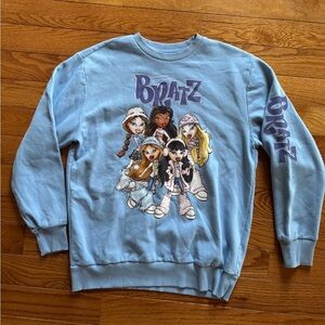 Vintage Y2K Bratz Dolls Crewneck Sweatshirt Light Blue Graphic Print Women’s M